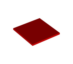 LEGO rot Fliese 6 x 6 mit Unterrohren (10202)