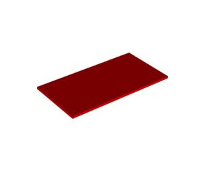 LEGO Red Tile 8 x 16 with Bottom Tubes Around Edge (48288)