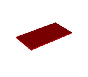 LEGO Red Tile 8 x 16 with Bottom Tubes, Textured Top (90498)