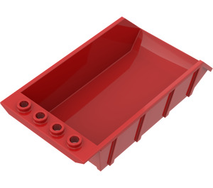 LEGO Rood Kiepbak 4 x 6 met holle noppen (4080)