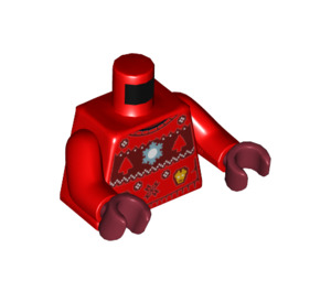 LEGO rot Tony Stark (Christmas Sweater) Minifig Torso (973 / 76382)