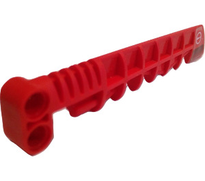 LEGO rot Werkzeug Narrow Flügel mit Exclamation Punkt (Links) Aufkleber (47314)