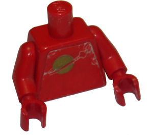 LEGO Rood Torso met Classic Ruimte Moon Sticker (Rood) (973)