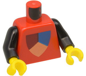 LEGO Rød Overkropp med Classic Tri-Colored Skjold (973)