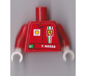 레고 빨간색 몸통 ~와 함께 Ferrari, Shell Logos 그리고 F. Massa (973)