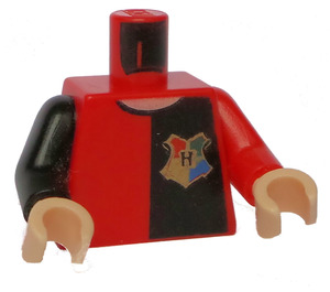 LEGO Rood Torso met Harry Potter Tournament Shirt en 'POTTER' op Terug (973 / 76382)