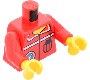 LEGO Red Torso with Jacket, Radio, 'Space Port-Logo' (973)