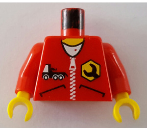 LEGO rot Torso mit Wrench und Tow Truck (973 / 73403)