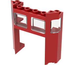 LEGO Red Train Front 2 x 6 x 5 with 3 High Cutout