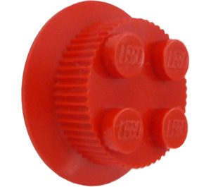 LEGO Red Train Wheel 2 x 2 with Traction Teeth