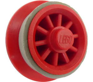 LEGO Červená Train Wheel Spoked with Rim