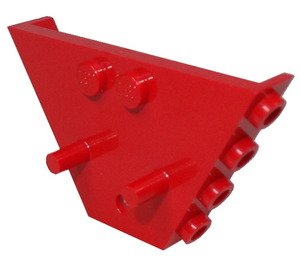 LEGO Red Trapezoid Tipper End 6 x 4 with Studs and Bars