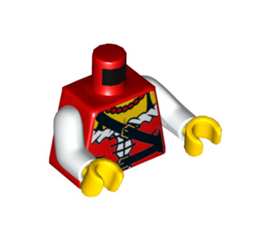 LEGO Red Treasure Island Pirate Princess Minifig Torso (973 / 76382)