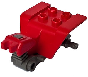 LEGO Red Tricycle Body with Dark Gray Chassis