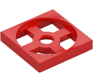 LEGO Rood Draaischijf 2 x 2 Plaat Basis (3680)