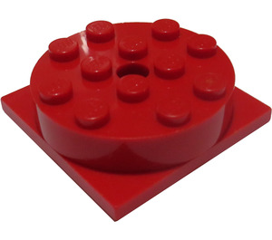 LEGO Rosso Piatto girevole 4 x 4 Base con Same Color Superiore (73603 / 85753)