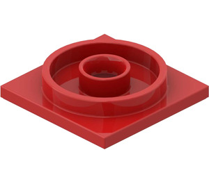 LEGO Red Turntable 4 x 4 Square Base (3403)