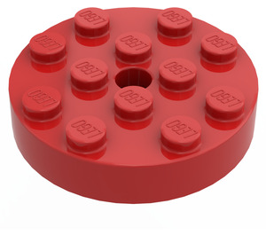 LEGO Red Turntable 4 x 4 Top (Non-Locking) (3404)