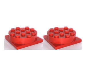 LEGO Red Turntables, 4 x 4 1207