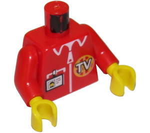 LEGO Rojo TV Chopper Piloto Torso (973 / 73403)