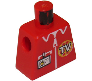 LEGO Rood TV Chopper Piloot Torso zonder armen (973)