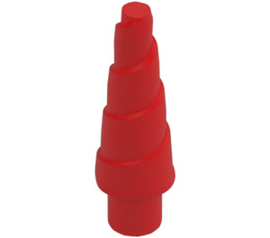 LEGO Röd Unicorn horn med Spiral (34078 / 89522)