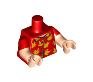 LEGO Rosso Vacation Robin Minifigure Busto (973 / 16360)