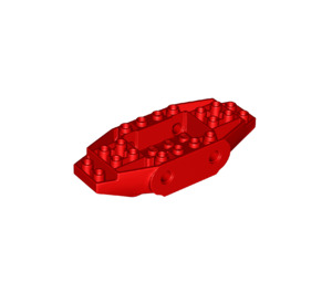 LEGO rot Fahrzeug Base mit 4 Stift Löcher (65186)