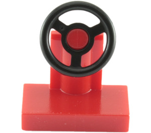 LEGO Red Vehicle Console with Black Steering Wheel (3829 / 73081)