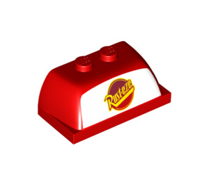 LEGO rouge Véhicule Haut 2 x 4 x 1.3 avec "Rust eze" (30841 / 33937)