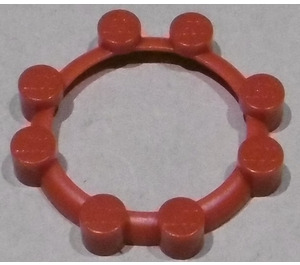 LEGO Red Watch Bezel, Round, 8 Studs