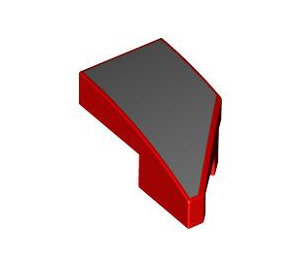 LEGO Red Wedge 1 x 2 Left with Silver Area (29120 / 106725)