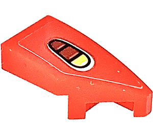 LEGO Red Wedge 1 x 2 Right with Austin Mini Frontlight Right Sticker (29119)
