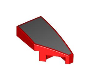LEGO Red Wedge 1 x 2 Right with Silver Area (29119 / 106724)
