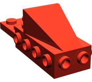 LEGO Red Wedge 2 x 3 with Brick 2 x 4 Side Studs and Plate 2 x 2 (2336)