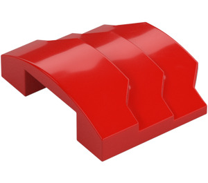 LEGO Rojo Cuña 3 x 4 con Stepped Lados (66955)