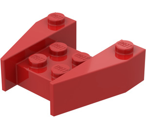 LEGO Červená Klín 3 x 4 bez zářezů (2399)