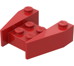 LEGO Red Wedge 3 x 4 without Stud Notches (2399)
