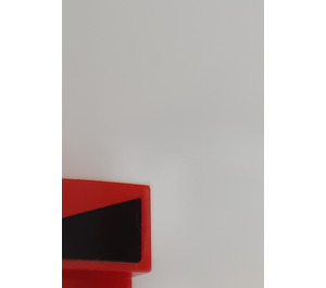 LEGO rouge Coin 3 x 4 x 0.7 avec Coupé avec Noir Triangle Modèle Autocollant (11291)