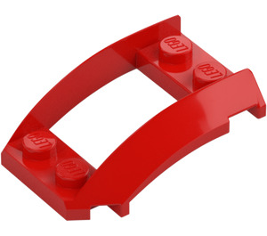 LEGO Rood Wig 4 x 3 Gebogen met 2 x 2 Uitsparing (47755)