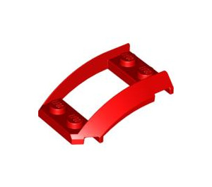 LEGO Red Wedge 4 x 3 Curved with 2 x 2 Cutout (47755)