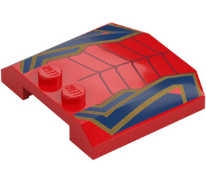 LEGO Red Wedge 4 x 4 Curved with Gold and Blue Waistcoat (45677 / 108045)