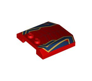 LEGO Red Wedge 4 x 4 Curved with Gold and Blue Waistcoat (45677 / 108045)