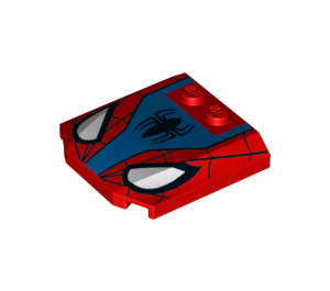 LEGO Red Wedge 4 x 4 Curved with Spiderman Face (36810 / 45677)