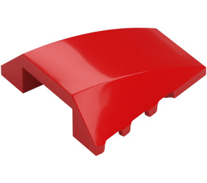 LEGO Red Wedge 4 x 4 Triple Curved without Studs (47753)