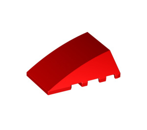 LEGO Red Wedge 4 x 4 Triple Curved without Studs (47753)