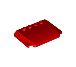 LEGO Red Wedge 4 x 6 Curved (52031)