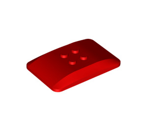 LEGO rouge Coin 4 x 6 Roof Incurvé (98281)