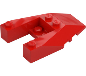 LEGO Red Wedge 6 x 4 Cutout with Stud Notches (6153)