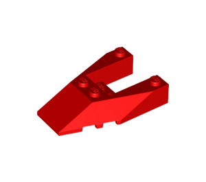 LEGO rouge Coin 6 x 4 Coupé avec des encoches pour tenons (6153)